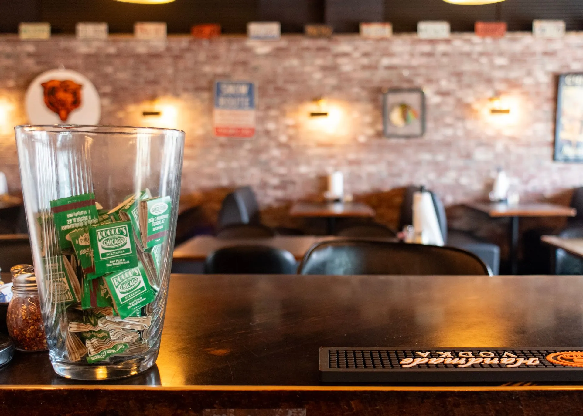 A shot from behind the bar